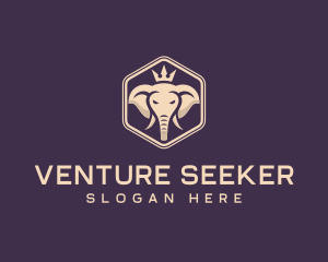 Corporate Elephant Crown logo design