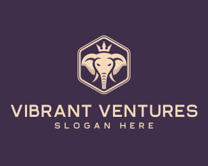 Corporate Elephant Crown logo design