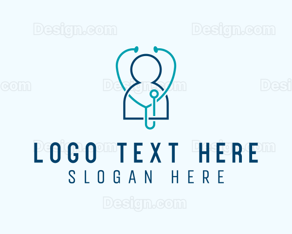 Healthcare Clinic Stethoscope Logo