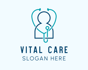 Healthcare Clinic Stethoscope logo