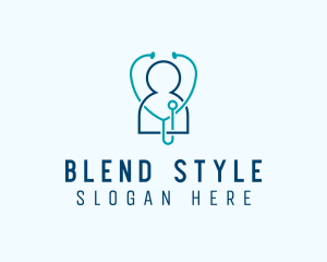 Healthcare Clinic Stethoscope logo design