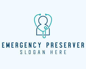 Healthcare Clinic Stethoscope logo design