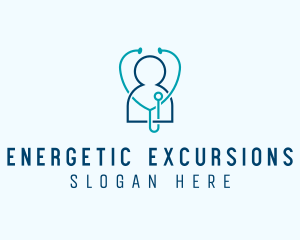 Healthcare Clinic Stethoscope logo design