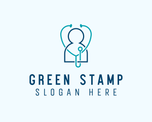 Healthcare Clinic Stethoscope logo design