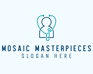 Healthcare Clinic Stethoscope logo design