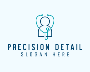 Healthcare Clinic Stethoscope logo design