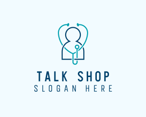 Healthcare Clinic Stethoscope logo design