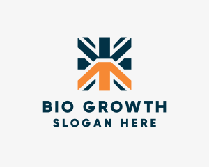 Marketing Growth Arrow logo design