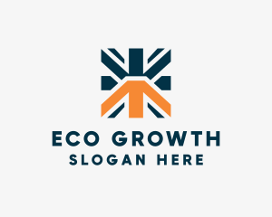 Marketing Growth Arrow logo design