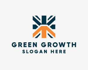 Marketing Growth Arrow logo design