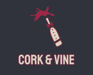 Wine Sommelier Splash logo design