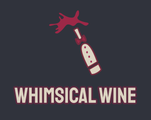 Wine Sommelier Splash logo design