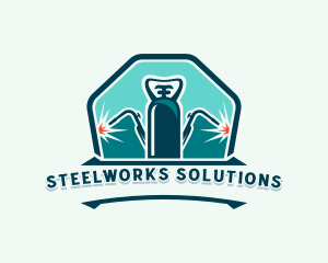 Welder Ironworks Welding logo design