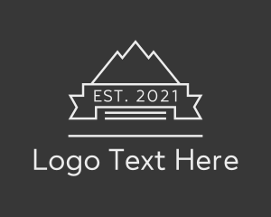 Minimal Mountain Peak Nature logo