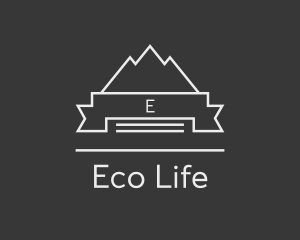 Minimal Mountain Peak Nature logo design