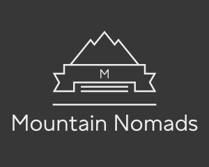 Minimal Mountain Peak Nature logo design