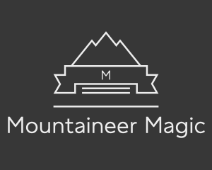 Minimal Mountain Peak Nature logo design