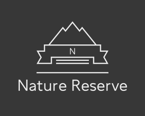 Minimal Mountain Peak Nature logo design