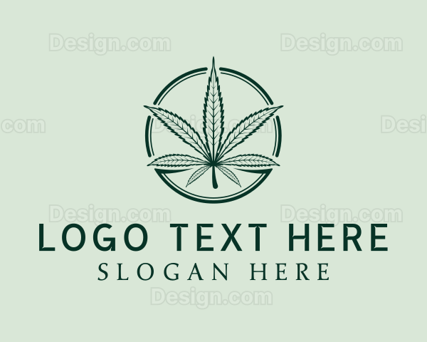 Organic Marijuana Leaf Logo