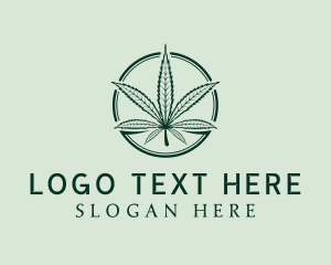 Organic Marijuana Leaf logo