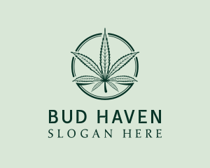 Organic Marijuana Leaf logo