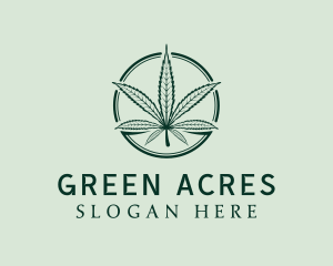 Organic Marijuana Leaf logo design