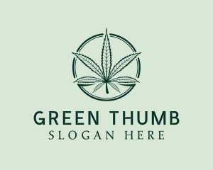 Organic Marijuana Leaf logo design