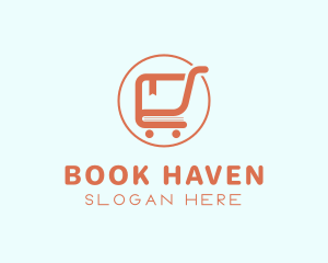 Book Shopping Cart  logo design