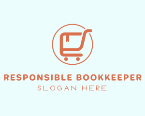 Book Shopping Cart  logo design