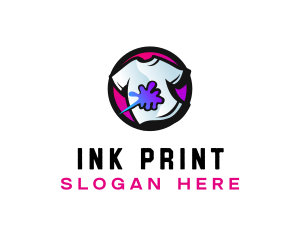 T Shirt Paint Print logo