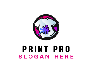 T Shirt Paint Print logo design