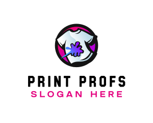 T Shirt Paint Print logo design