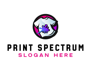 T Shirt Paint Print logo design