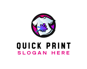 T Shirt Paint Print logo design