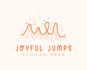 Roller Coaster Amusement Park logo design