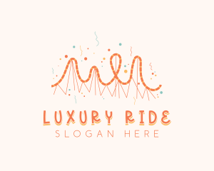 Roller Coaster Amusement Park logo design