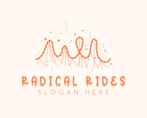 Roller Coaster Amusement Park logo design