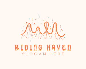 Roller Coaster Amusement Park logo design