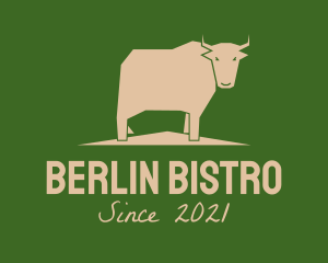 Brown Farm Cow  logo design