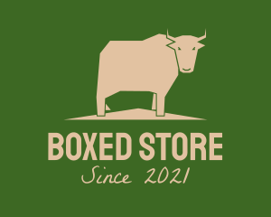 Brown Farm Cow  logo design