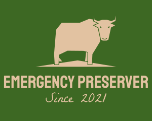 Brown Farm Cow  logo design