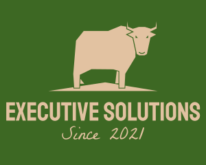 Brown Farm Cow  logo design