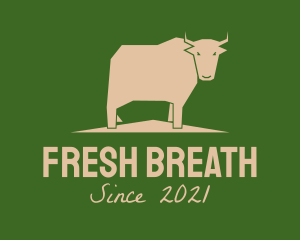 Brown Farm Cow  logo design