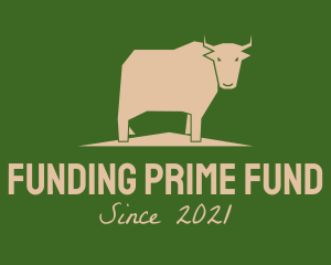 Brown Farm Cow  logo design