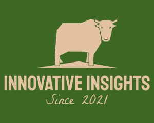 Brown Farm Cow  logo design