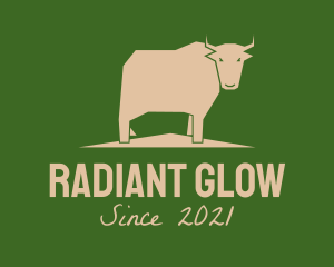 Brown Farm Cow  logo design