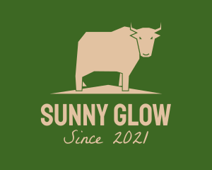 Brown Farm Cow  logo design