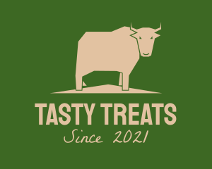 Brown Farm Cow  logo design