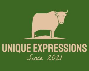 Brown Farm Cow  logo design