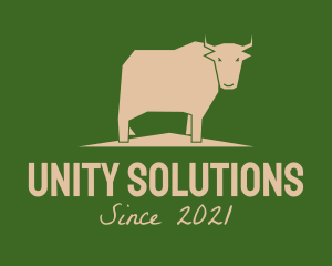 Brown Farm Cow  logo design